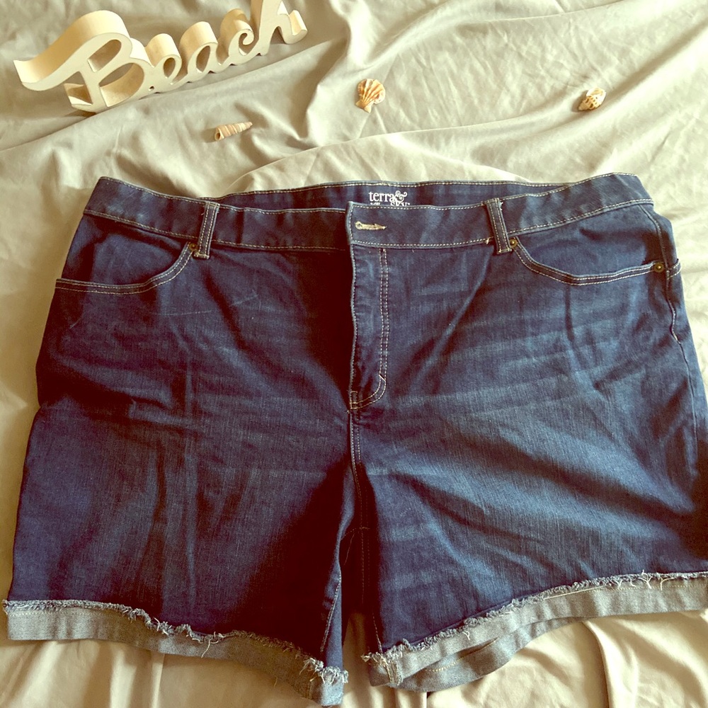 Plus size jean shorts